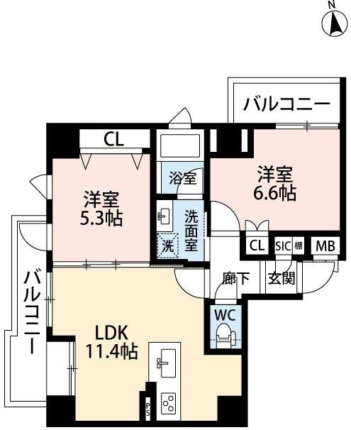 1号室（Aタイプ）間取り